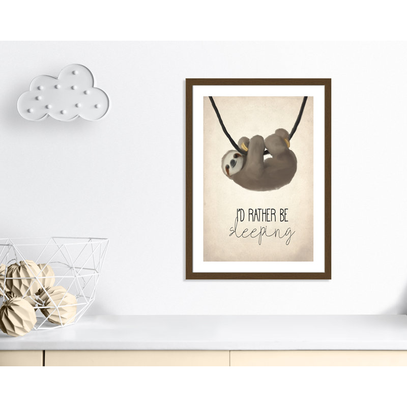 «Sleeping», art encadré, H 36,5 po x l 26,5 po x P 0,63 po, Cadre noyer