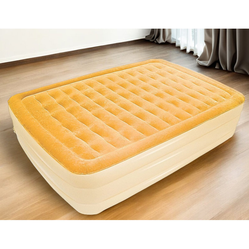 Dreamy Golden Inflatable Queen Size Air Mattress