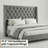 Modern Queen Velvet Upholstered Wingback Bed with Tall Tufted Headboard