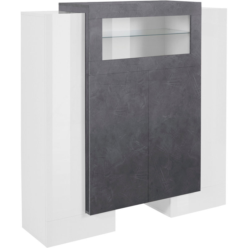Meadowlands Display Cabinet, White/Black