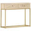 Console vidaXL en bois de manguier massif naturel et doré