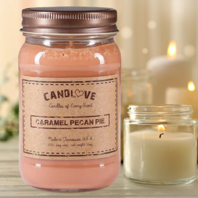 Bougie en pot caramel parfumée