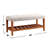 Fabric Upholstered Bench With Open Storage-453104732