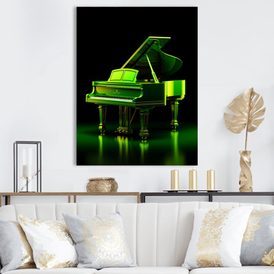 «Green Pop Art Piano», reproduction sur toile