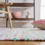 Tapis vert clair / multicolore tissé à plat à la main Fales-1096411270