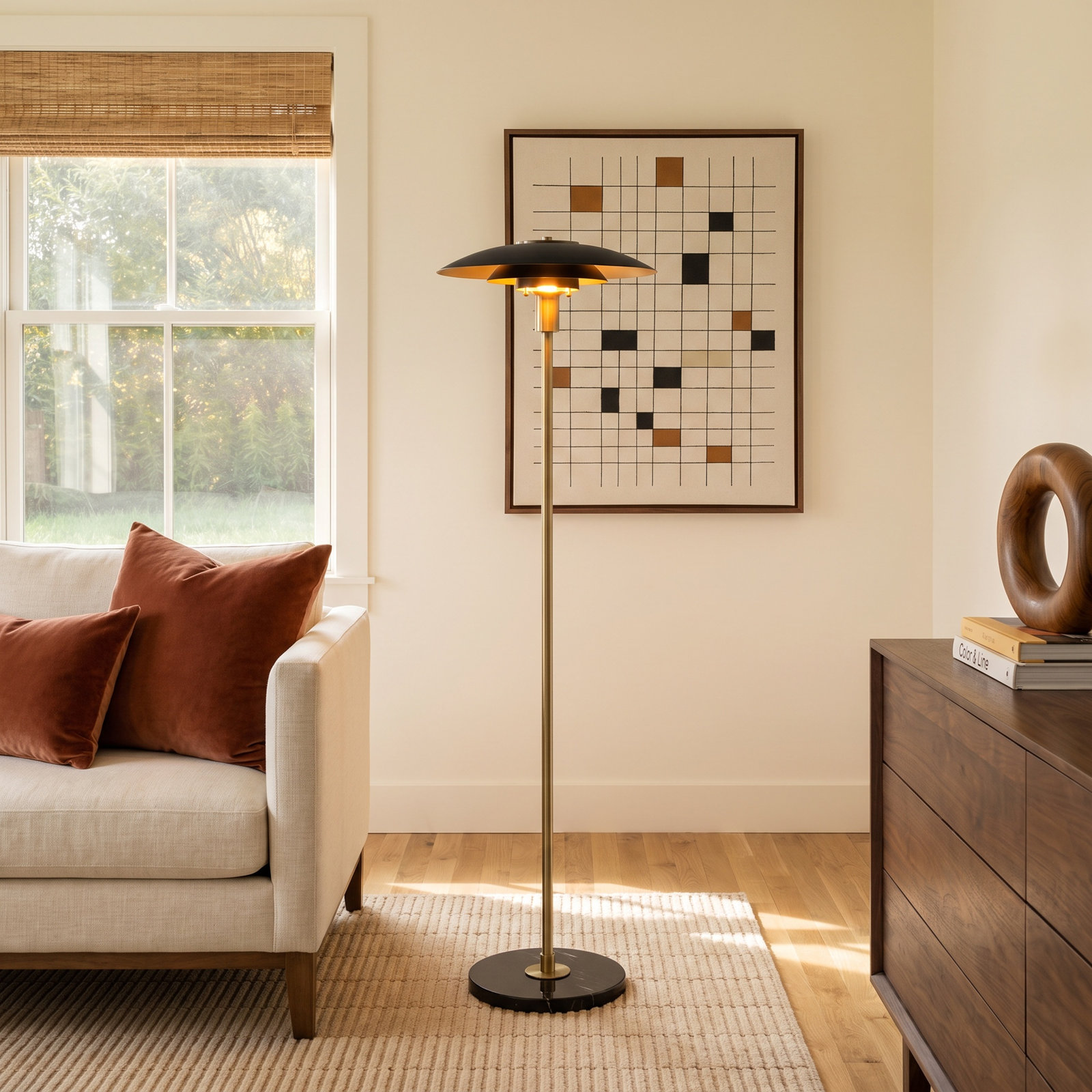 Rancho 61" Marble Floor Lamp