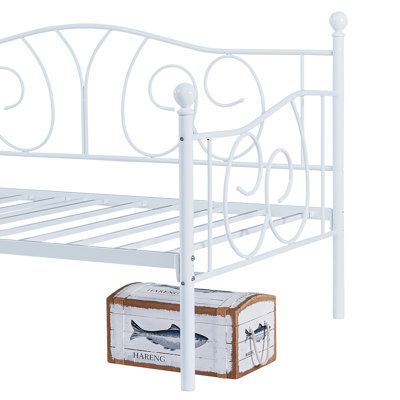 Korecky Twin Size Daybed Frame, Metal Daybed Frame with Headboard, Sofa Bed for Living Room Guest Room