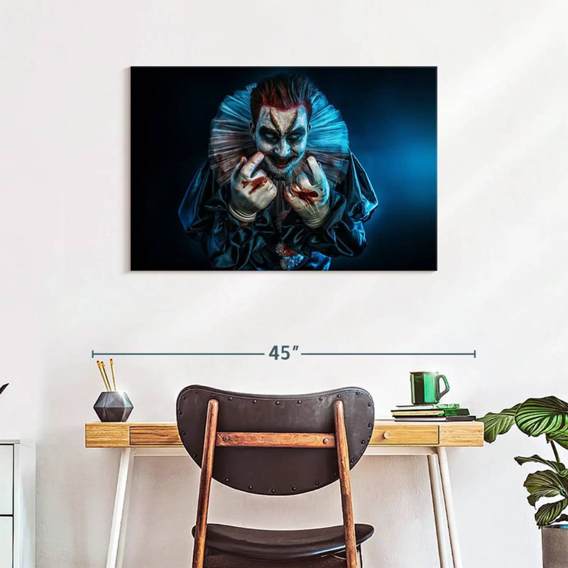 Kelan Devil Clown, 24" H x 36" W