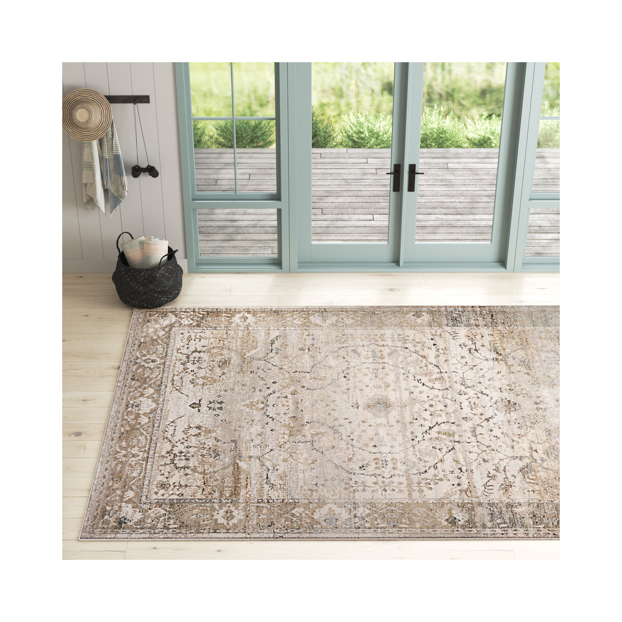 Lynnette Gray/Beige Rug, Rectangle 9'6" x 13'