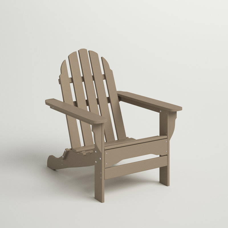 Chaise Adirondack en plastique Leighton, Bois patiné