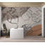 Murale botanique pelez et collez - feuilles de Monstera minimalistes-630146002
