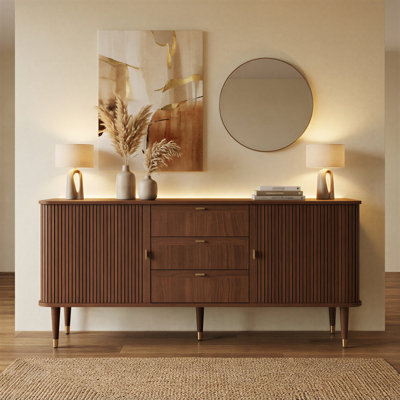 Mandea 63” Walnut Fluted Sideboard
