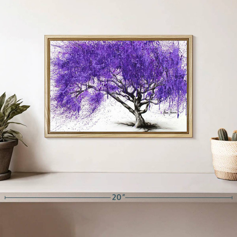 Rendez-vous au Jacaranda, Cadre flottant en bois naturel, 13 po x 9 po