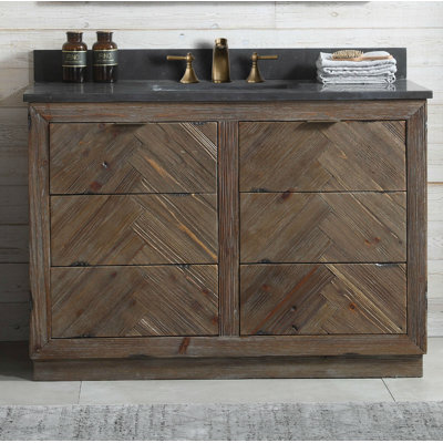 48'' Single Bathroom Vanity with Stone Top
