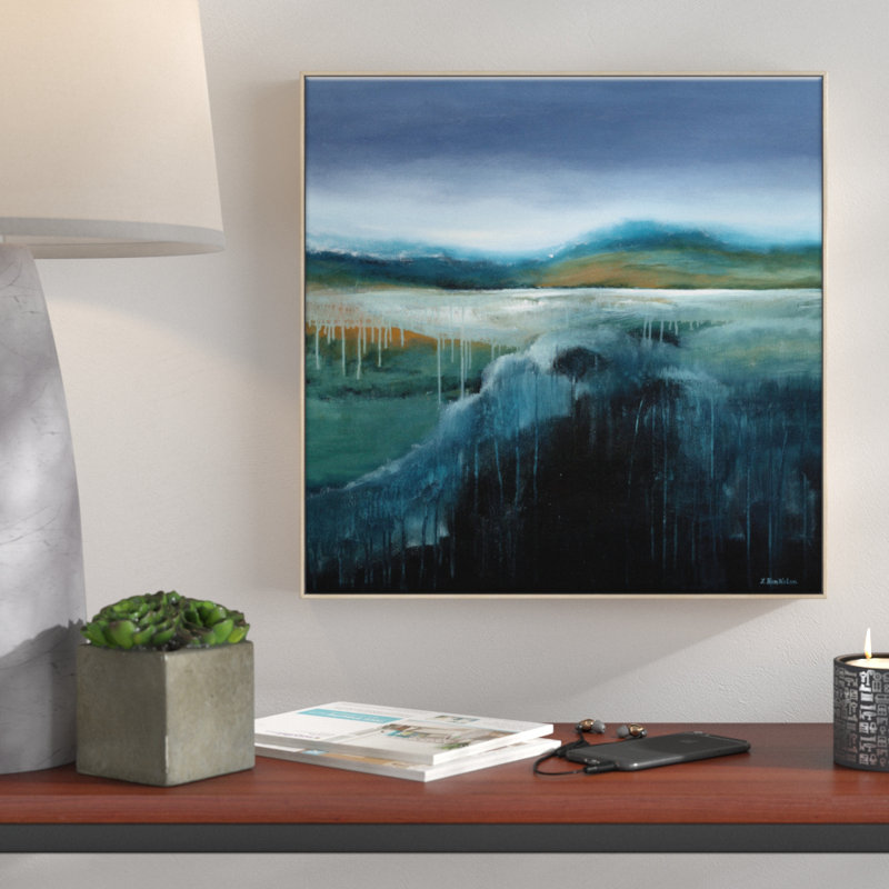 First Frost by Lydia Ben-Natan - Painting on Canvas, 102cm H x 102cm W, Timber