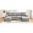 Grey Chenille U-Shaped Sectional Couch With Dual Chaise Lounges, Storage Spaces And Armrest Pillows For Living Room Comfort Zone Furniture Setup-753045793