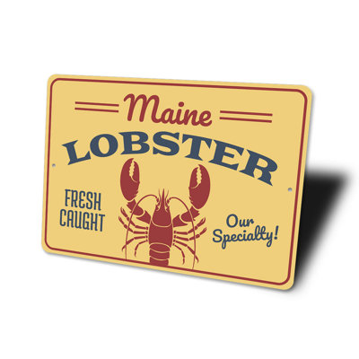 Plaque en aluminium Maine Lobster