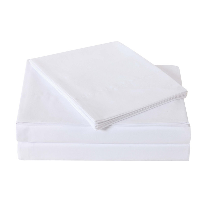 Everyday Microfiber Standard Sheet Set, White, King Sheet Set comes with two Pillowcases
