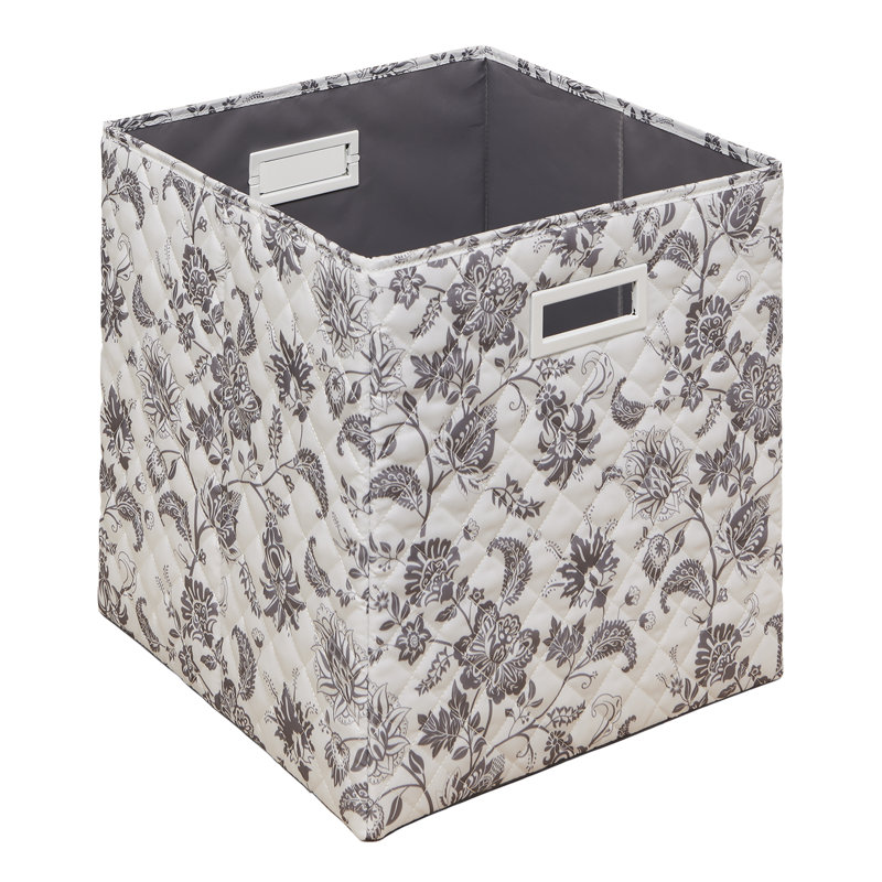 Martha Stewart Essential Collapsible Stackable Decorative Multipurpose Home Storage Organizer Craft Cube For Books, Office Supplies, Linens and Tools