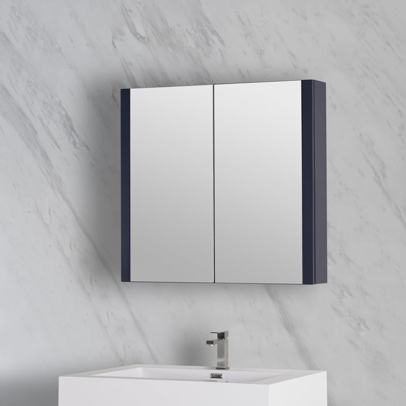 Armoire à pharmacie à fixation en surface Korecky, Bleu marine, l 34 po x H 32 po