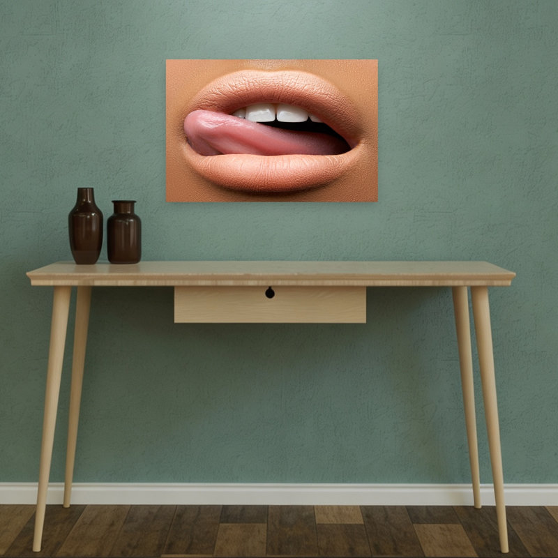 Impression d'art contemporain sensuel, 12" H x 18" W