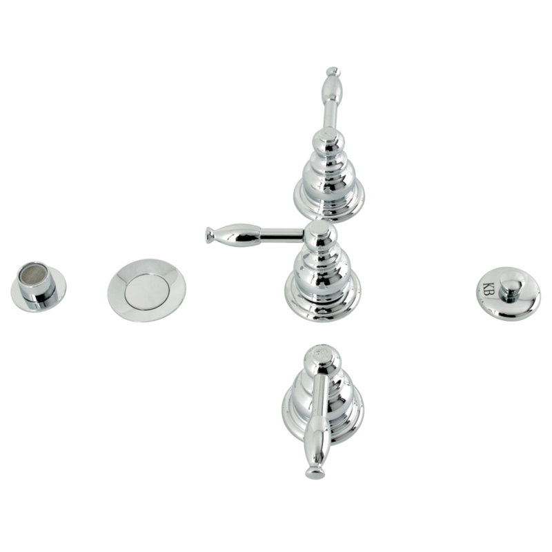 Robinet de bidet à poignée verticale Kingston, Chrome poli