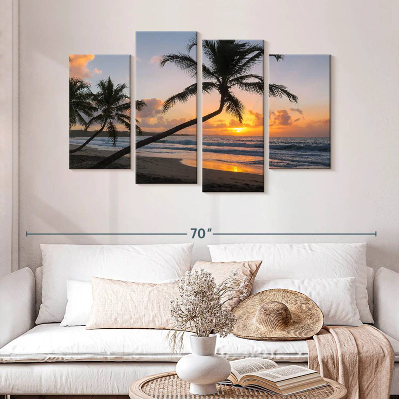 Paysage marin de l'île Martinique, H 32 po x l 52 po
