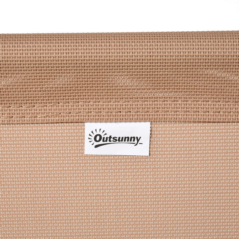 Beige Zero Gravity Folding Outdoor Chair with Arms