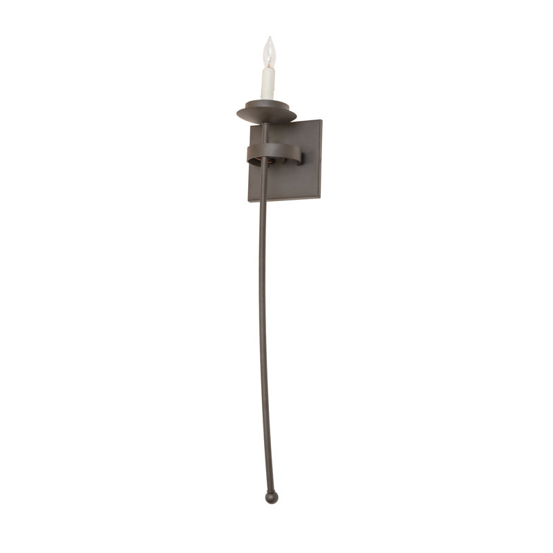 1 - Light Candle Wall Light, 21" H x 6" W x 6" D, Oil Rubbed Bronze