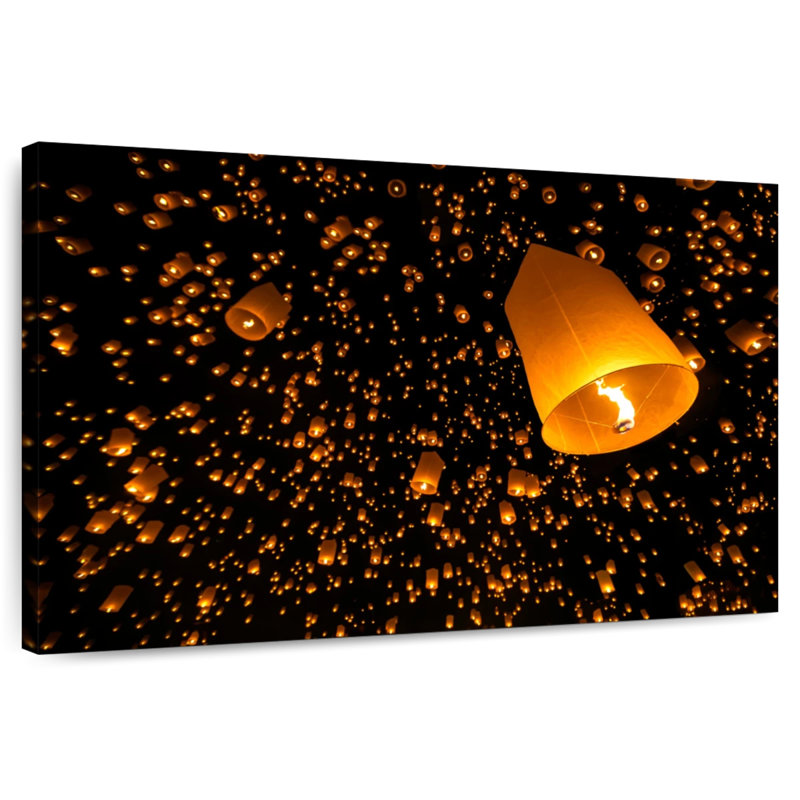 Rorry Lanterns In The Sky, 34" H x 51" W