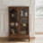 Retro Walnut Solid Wood China Cabinet