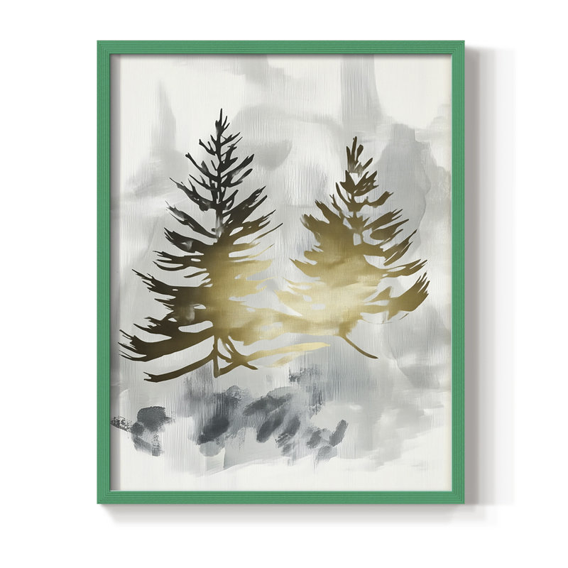 Reproduction encadrée - bois massif, H 30 po x l 24 po, Vert