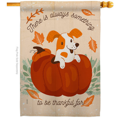Double Sided 40'' H x 28'' W Polyester Thanksgiving House Flag
