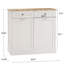 White Trash Storage Cabinet For Kitchen - Two Drawers And Two In , Painted, Functional