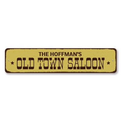 Plaque en aluminium Old Town Saloon