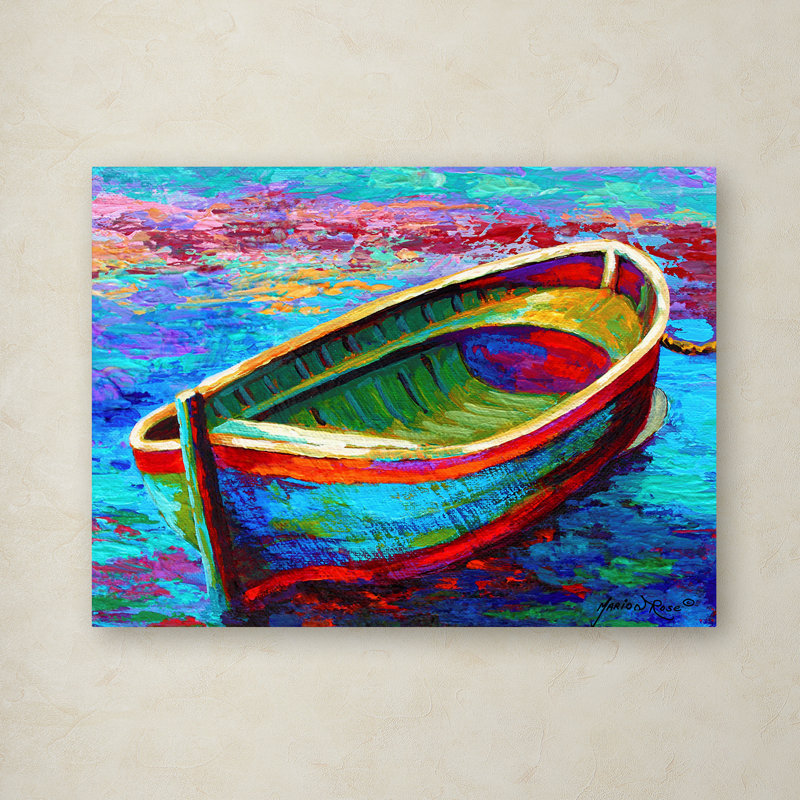 Impression « boat 9 », H 18 po x l 24 po x P 2 po, Toile tendue
