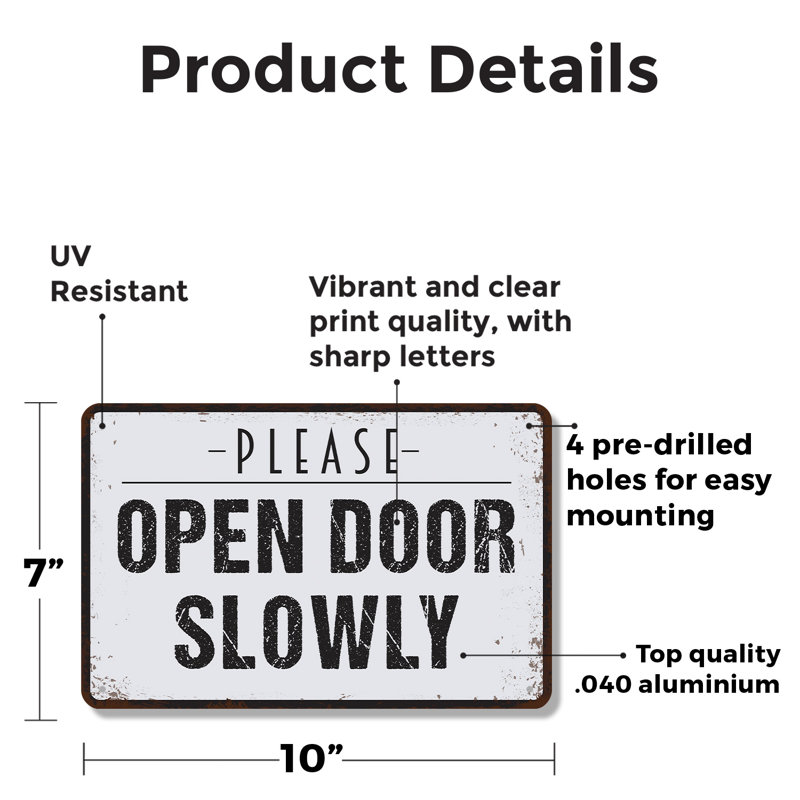 Enseigne ouverte en aluminium (paquet de 2) 7 po x 10 po