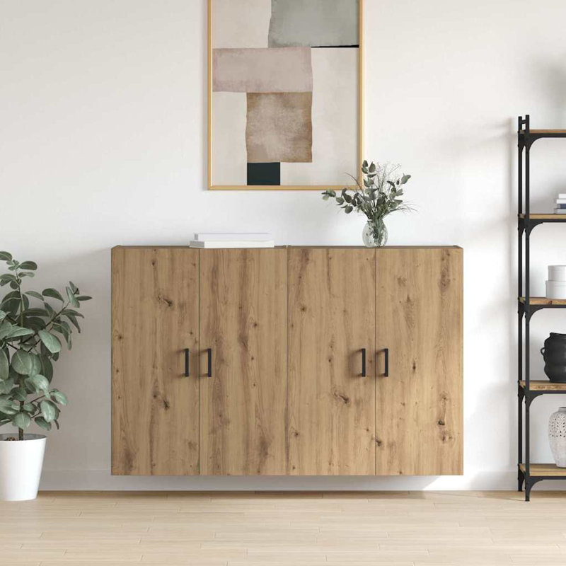 Wall Mounted Cabinets Storage Cabinet Cupboard Display Cabinet, Artisan Oak