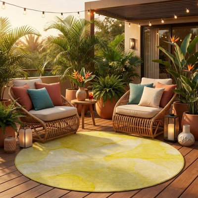 Tapis intérieur rond antidérapant 8 po