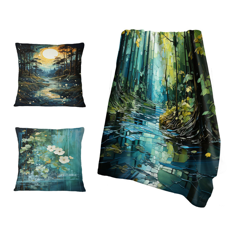 Jeté décoratif Drip Natures Pulse River II, Blanket only (1 piece)
