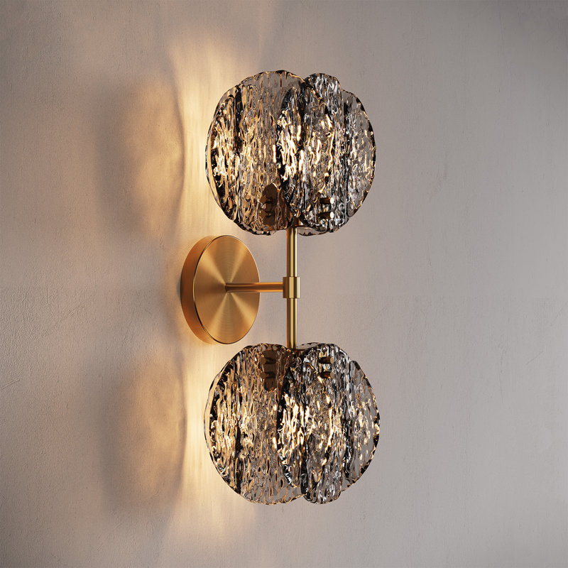Iron Glass Mini 5.9"W Armed Sconce, 1