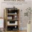 Armoire multimédia HOMcom, armoire stéréo à 4 niveaux, meuble audio-vidéo moderne avec tablettes réglables, portes en verre trempé et gestion des câbles, brun rustique