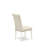 3 Piece Dining Room Table Set Contains a Round Kitchen Table with Pedestal and 2 Light Beige Linen Fabric Parson Dining Chairs, Linen White-1670805590-1670805591