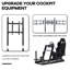 Anman Racing Simulator Cockpit Aluminum with Black Seat Fit Logitech G29 G920, Not Include Steering wheel & Wheels & Pedals and Shifter Handbrake