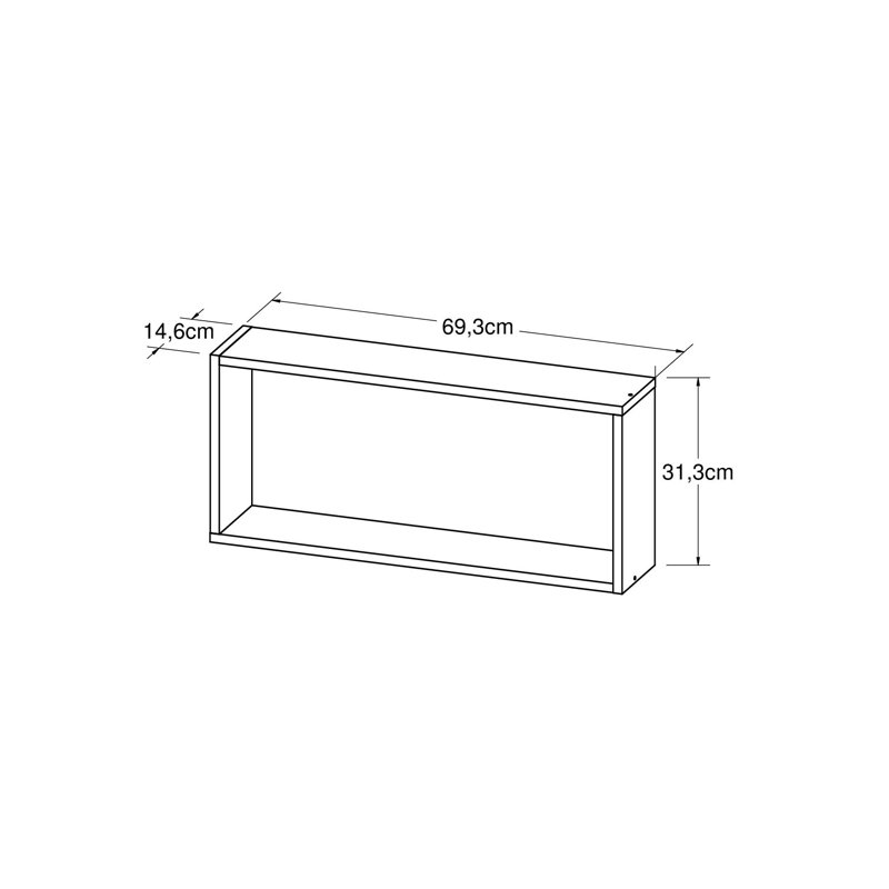 Large Multipurpose Wall-mounted Storage Cube – Rectangular