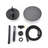 Ceiling Mount Round Shower Combo Set with 10" Rain Shower head and Handheld Shower Head Set with Pressure Balancing Valve