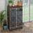 Elegant Decor Mirrored Cabinet With Silver Edging, Double Door Storage For Entryway And Shoe Organization