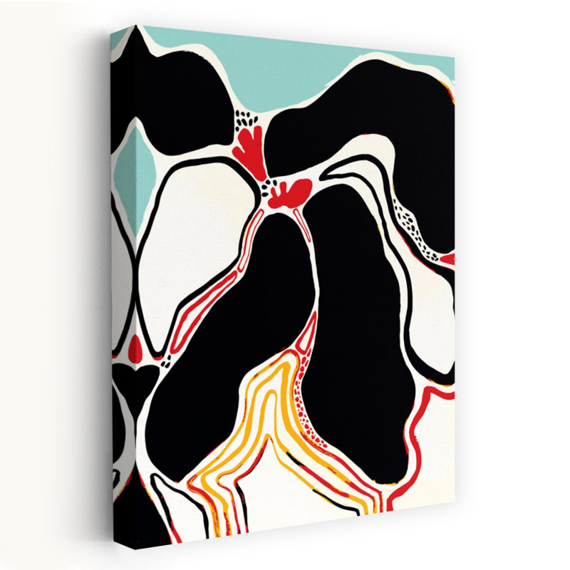 Contemporary Art Bold Classic Flower Ocean Wall Art by Sarah Fitzgerald - Wrapped Canvas Print, 45.72 cm H x 30.48 cm W