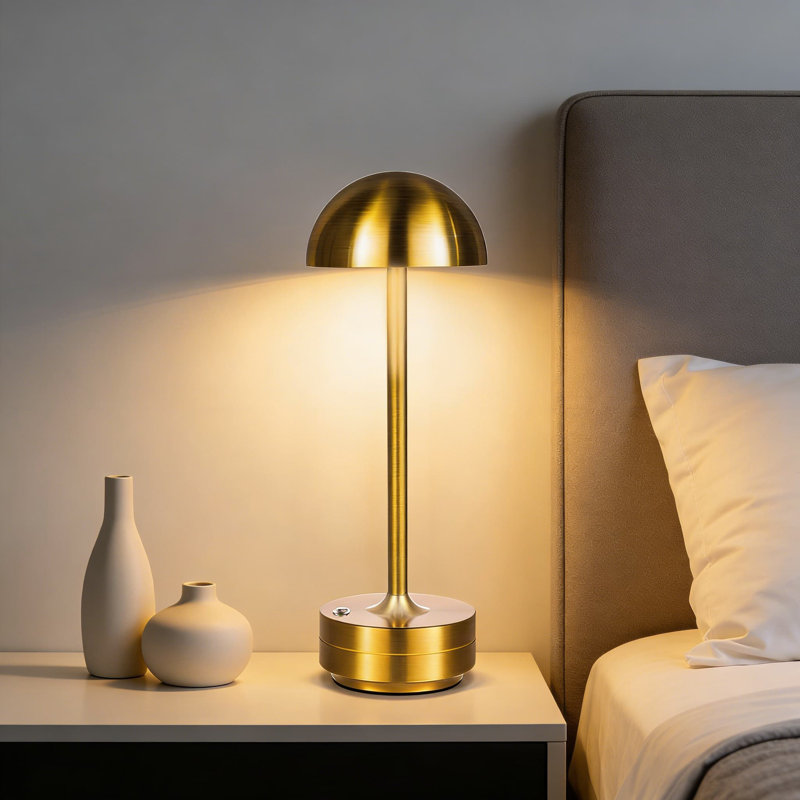 Lampe de table rechargeable sans fil avec gradateur tactile - Lampe portative à DEL 5000Mah à piles pour une utilisation intérieure et extérieure - 3 couleurs et contrôle continu de la luminosité
