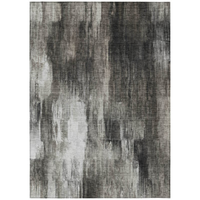 Caseville Washable Abstract Indoor / Outdoor Rug